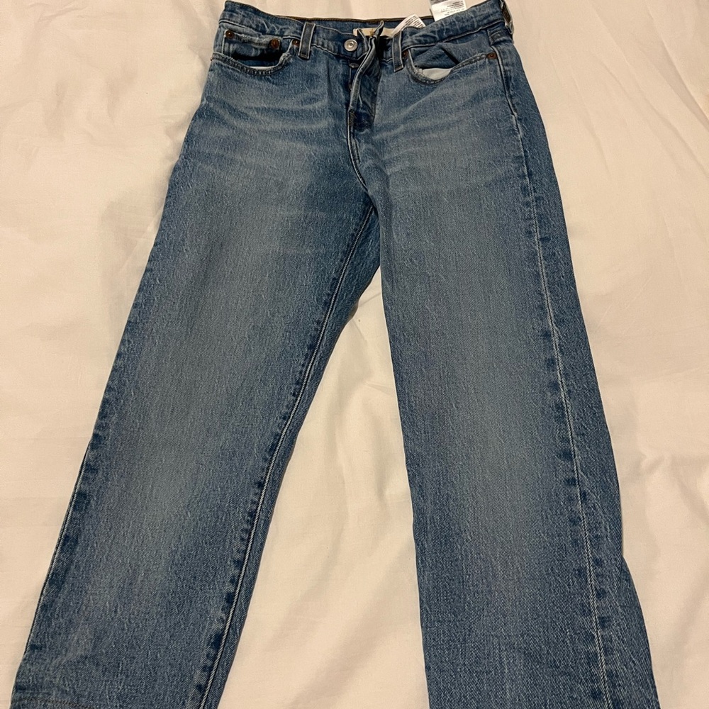 Blue Levi Wedgie Straight Jean, Size 26